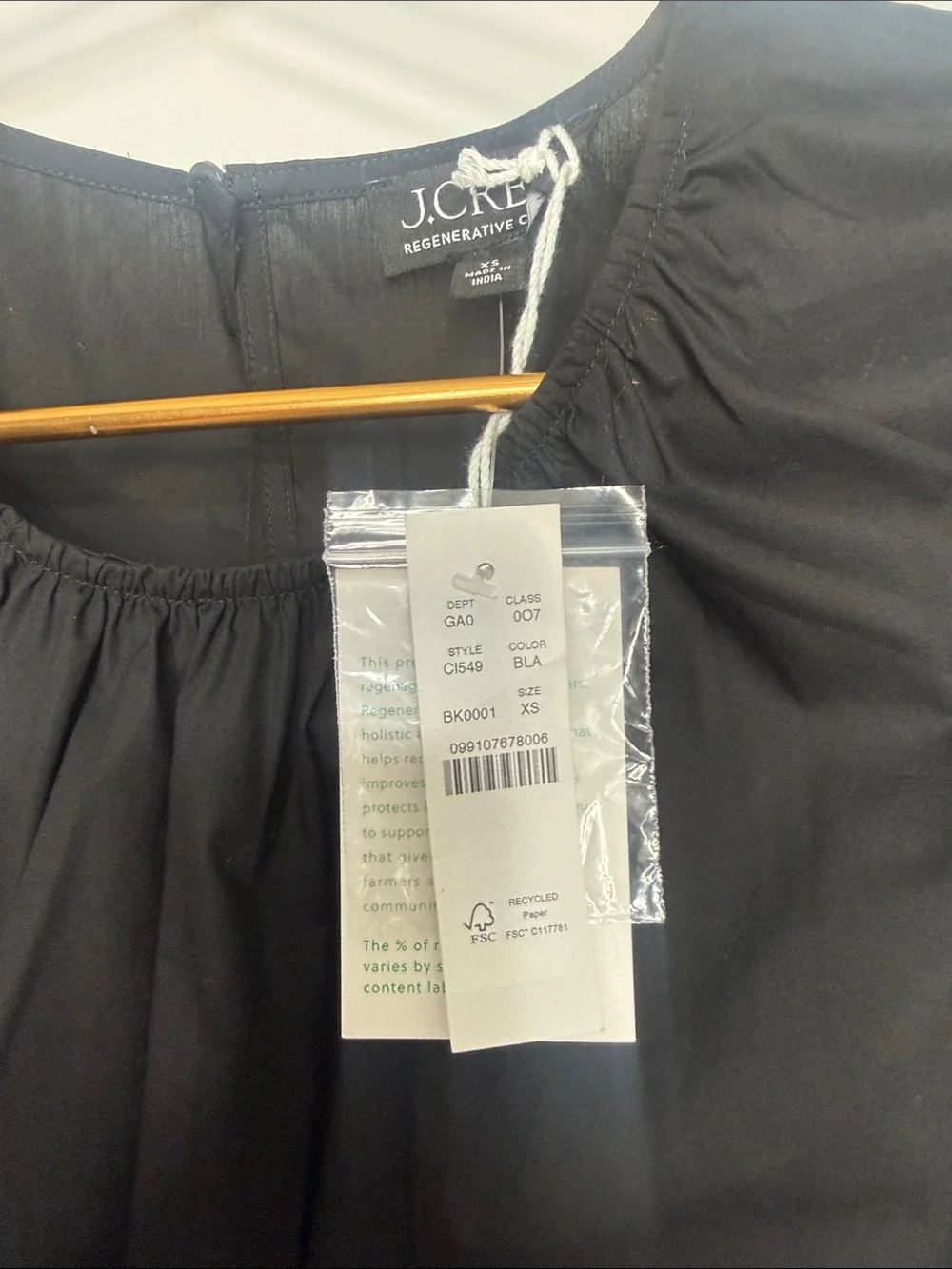 NWT J. Crew Hyacinth top in cotton poplin XS